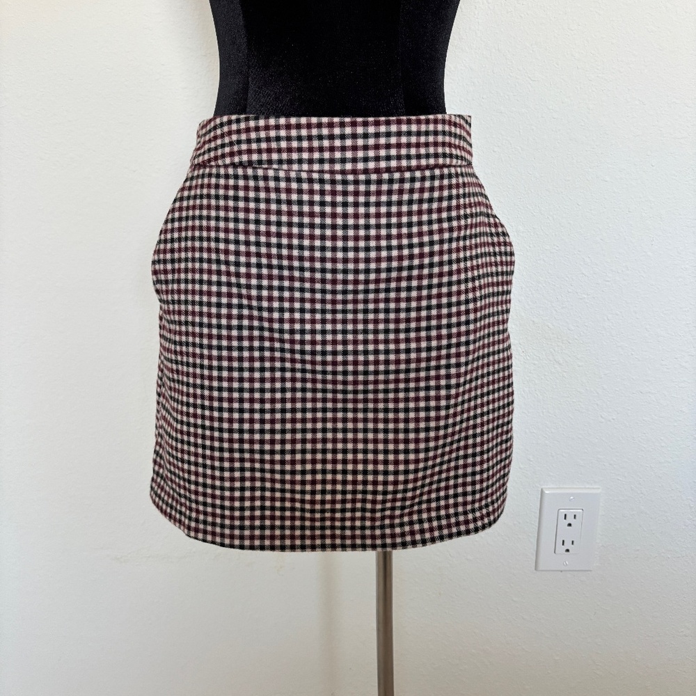 Abercrombie & Fitch Plaid Mini Skort with Pockets